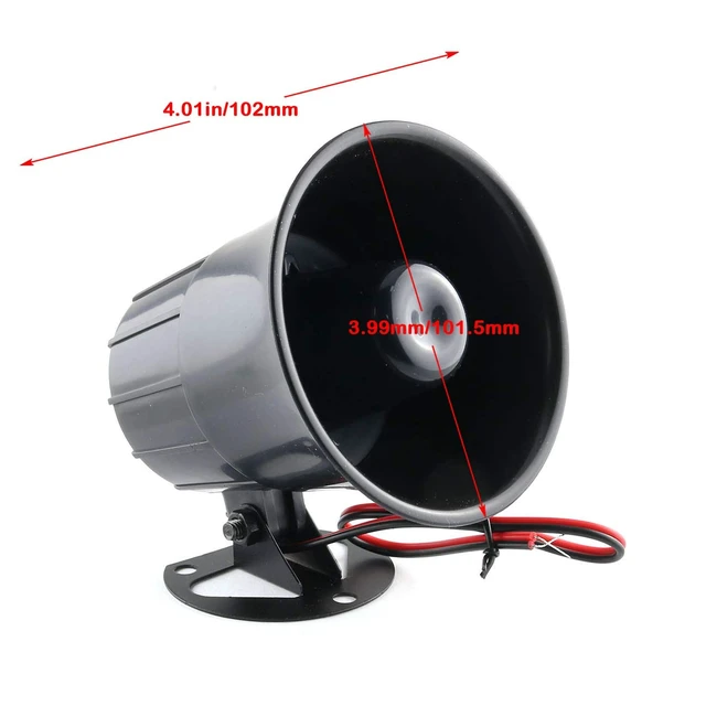 Alt view image 3 of 6 - Security DC12V 15W Siren Horn Alarm for Alarm System (Pack of 2)