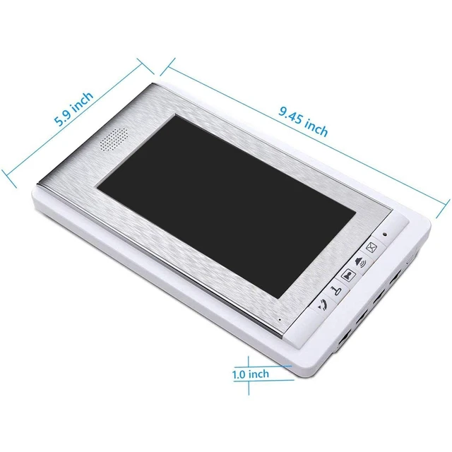 Alt view image 6 of 7 - Wired Video Intercom System, 7 Inch Monitor Video Door Doorbell Kit 2-way Intercom, Door Monitoring, Metal Panel Camera Unlock, Night Vision, Home Security Systems for Villa Home Apartment