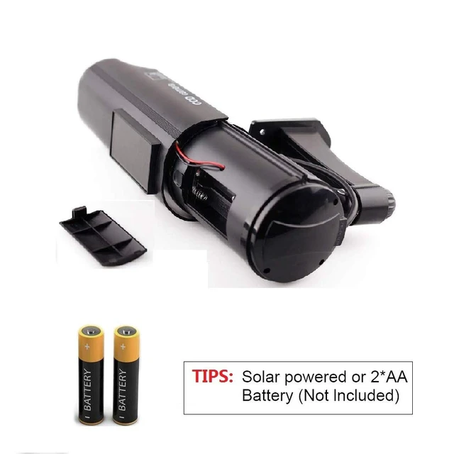 Alt view image 3 of 6 - Dummy Solar Security Camera, Bullet Fake Surveillance System with Realistic Red Flashing Lights and Warning Sticker Indoor Outdoor (1, Black)