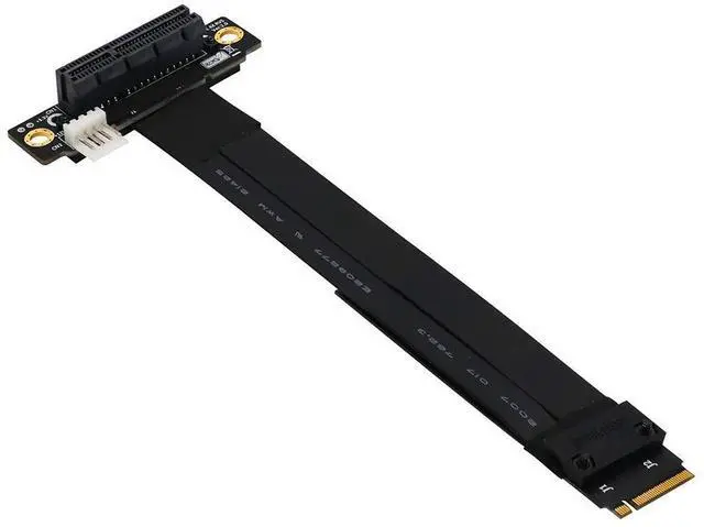 Main image of HLT M.2 NGFF Key M to PCIe 3.0 4X Extension Cable (90°Right Angle PCI-E Slot)