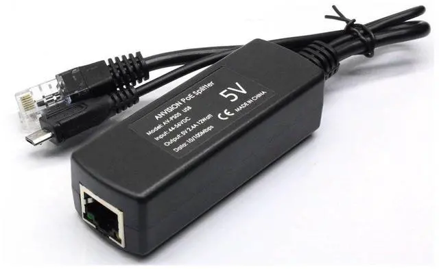 Alt view image 3 of 6 - 4-Pack Active 5V 2.4A PoE Splitter Adapter IEEE 802.3af Compliant Micro USB 48V to 5V/2.4A, for Tablets, Dropcam or Raspberry Pi, IPC, IP Camera and More