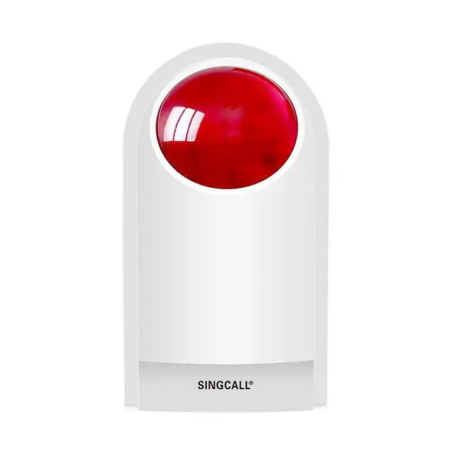 Alt view image 4 of 7 - Remote Emergency Strobe Siren Alarm Kit 1 Siren & 2 Call Buttons | Home Caring Alert System, Loud Panic SOS Warning System, Office Siren Panic Button for Business Home Shop Hotel School