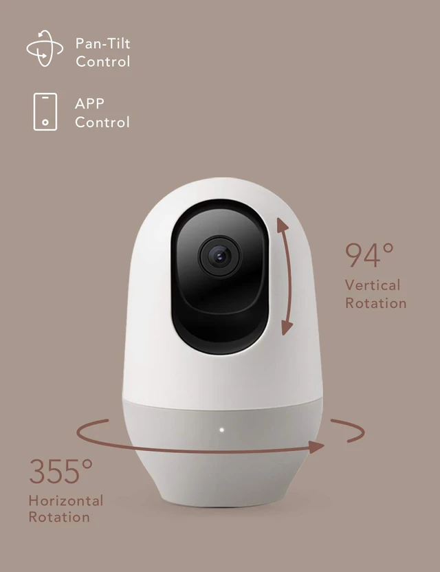 Alt view image 7 of 7 - 2K 360° WiFi Baby/Pet Monitor, Indoor Home Security Cameras 2 Pack | 2.4G/5G WiFi, Motion Tracking, Two Way Audio&Sound Detection, Night Vision, Cloud&SD Card Storage with APP for Baby/Pet/Nanny