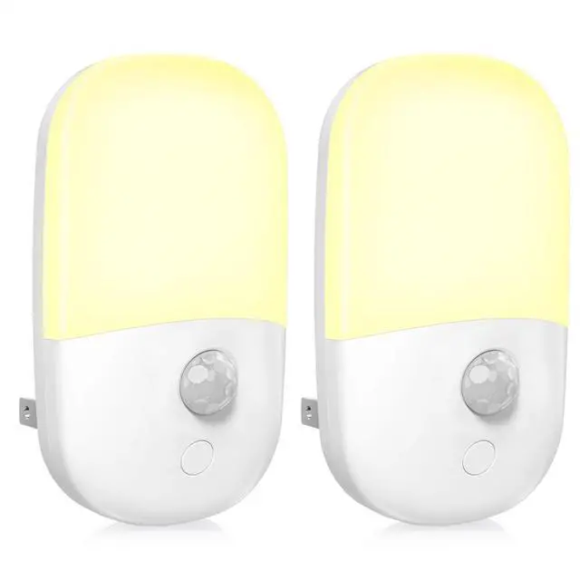 Main image of JAYSUING Plug in Motion Sensor Dimmable Night Light, Soft Warm White LED Nightlight with Dusk to Dawn Motion Sensor, Adjustable Brightness for Bedroom, Bathroom, Kitchen, Hallway, Stairs,2 Pack
