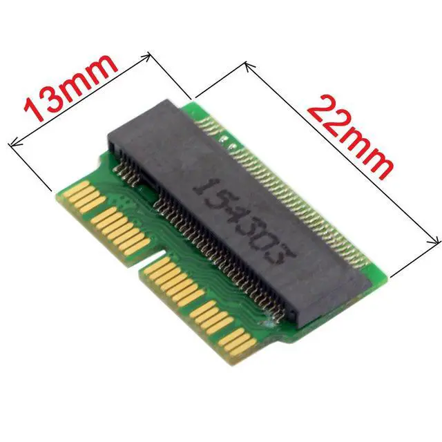 Alt view image 3 of 7 - WRIARICH 12+16pin 2014 2015 to M.2 NGFF M-Key AHCI SSD Convert Card Compatible for A1493 A1502 A1465 A1466