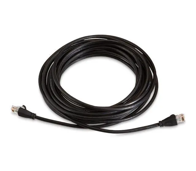 Alt view image 5 of 5 - RJ45 Cat-6 Ethernet Patch Network Cable, 1Gbps Transfer Speed, Gold-Plated Connectors, 25-Foot, Black, 10-Pack