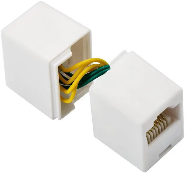 Alt view image 2 of 3 - BUCIER 6 Pack RJ45 Coupler Cat6/Cat5e Ethernet Cable Extender Adapter Female to Female (White) (6 Pack)