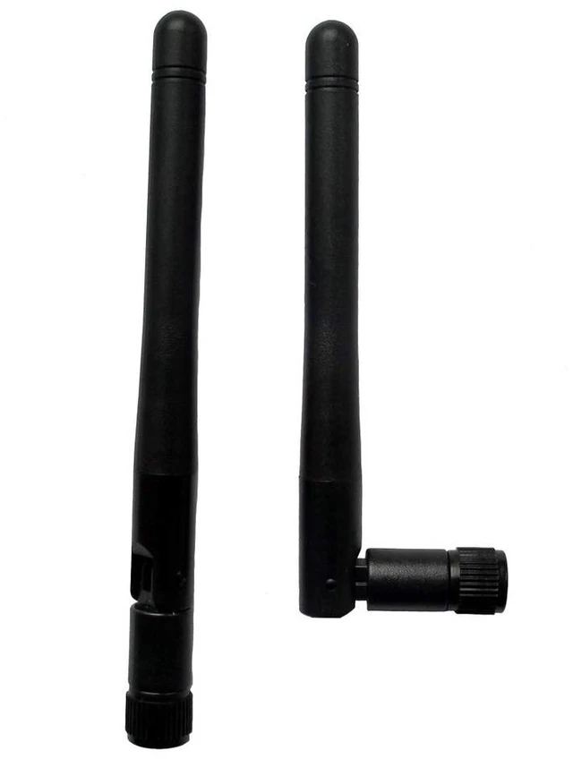 Main image of 3dBi 2.4GHz Wireless Rubber Aerial Omni-Directional WiFi Antenna SMA Male Connector for Wireless Network Router Pack of 2