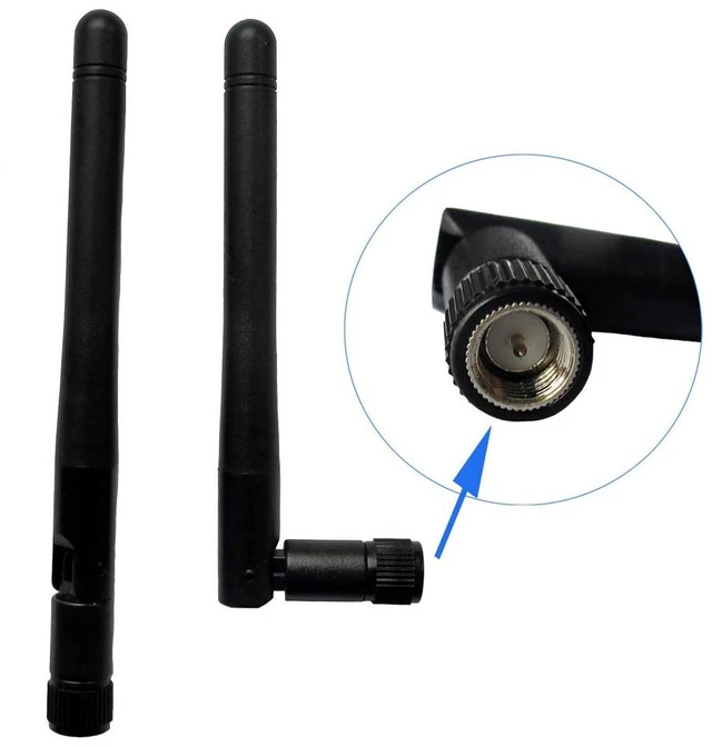 Alt view image 3 of 3 - 3dBi 2.4GHz Wireless Rubber Aerial Omni-Directional WiFi Antenna SMA Male Connector for Wireless Network Router Pack of 2