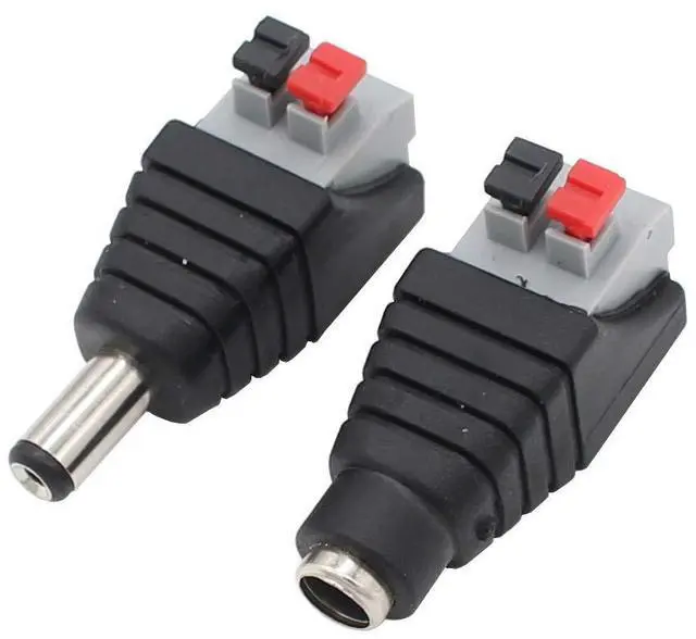 Alt view image 5 of 5 - DC Power Connector Plug 10 Pairs Male and Female DC Connector 5.5mm x 2.1mm Power Jack Plug Adapter Socket for CCTV Camera and Led Strip