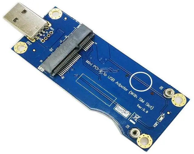 Main image of BUCIER Mini PCI-E to USB Adapter with SIM Card Slot for WWAN/LTE Module (Industrial-Grade)