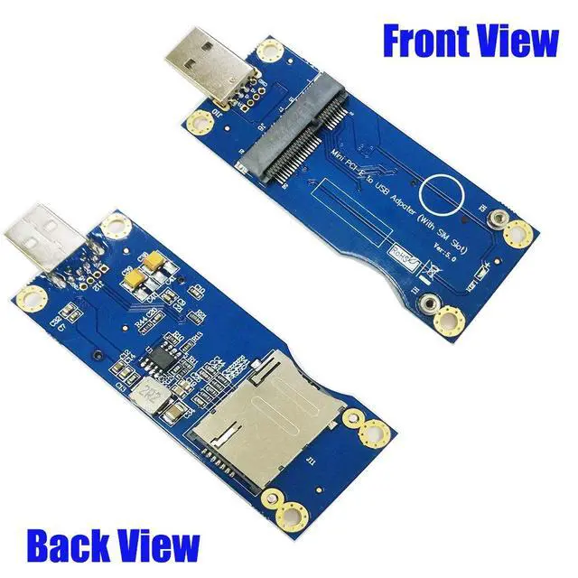 Alt view image 3 of 5 - BUCIER Mini PCI-E to USB Adapter with SIM Card Slot for WWAN/LTE Module (Industrial-Grade)
