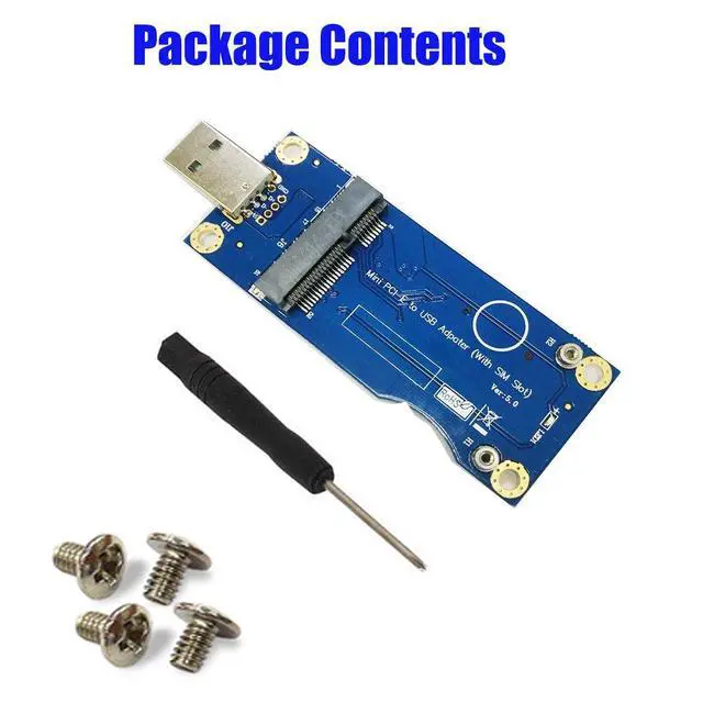 Alt view image 5 of 5 - BUCIER Mini PCI-E to USB Adapter with SIM Card Slot for WWAN/LTE Module (Industrial-Grade)