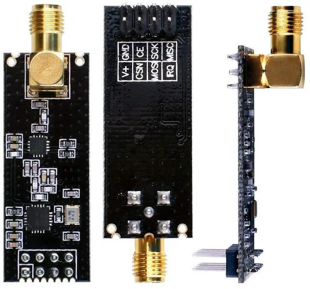 Alt view image 3 of 7 - 3pcs Wireless Transceiver Module, RF Transceiver Module, 2.4G 1100m NRF24L01+PA+LNA SMA Antenna for Raspberry Pi Arduino KY67
