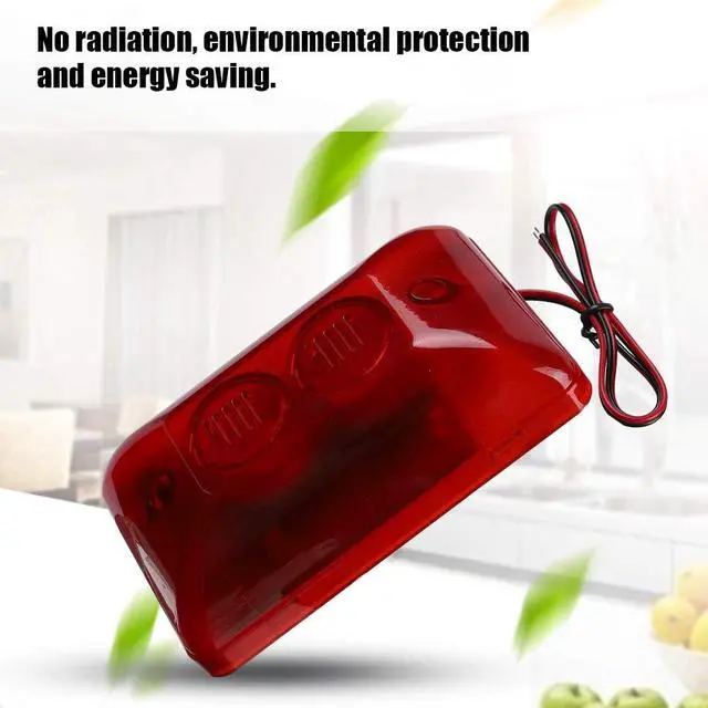 Alt view image 4 of 6 - DC 12V 15W 120dB Wired Strobe Siren,Sound and Light Alarm System,Sound Alarm Siren Strobe Flashing Red Light for Home Security