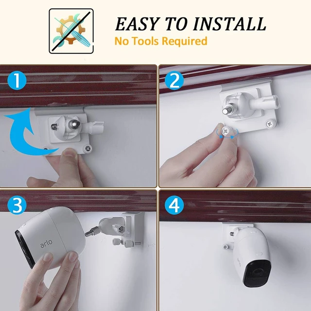 Alt view image 3 of 7 - HOLACA Vinyl Siding Clips for Arlo,Ring Stick Up Cam, Roelink, Eufy Camera | Hanger Hooks for Mounting Security Camera, Weatherproof Aluminum Alloy Material, 2 Pack, White