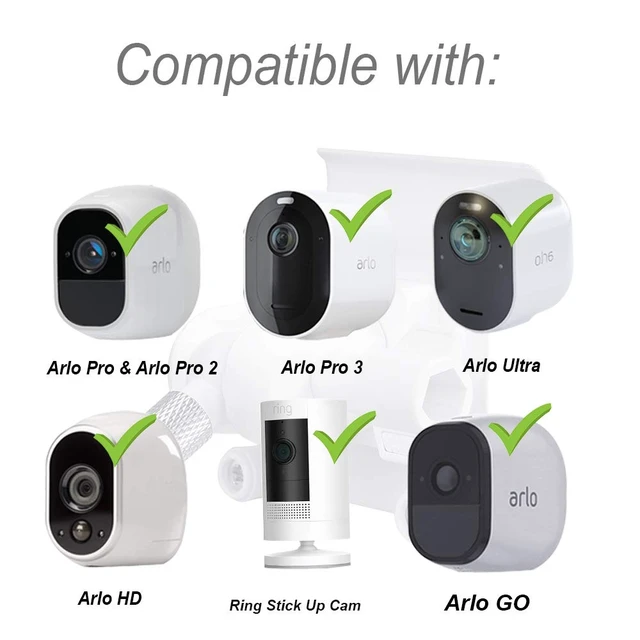 Alt view image 5 of 7 - HOLACA Vinyl Siding Clips for Arlo,Ring Stick Up Cam, Roelink, Eufy Camera | Hanger Hooks for Mounting Security Camera, Weatherproof Aluminum Alloy Material, 2 Pack, White