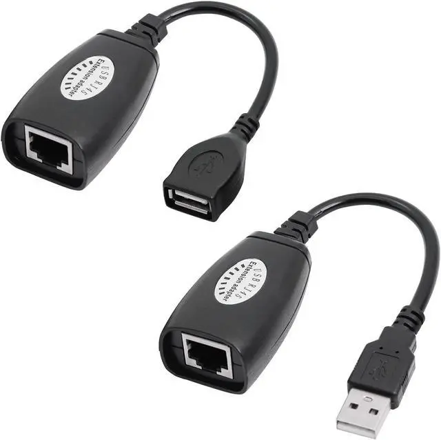Main image of Vszerda USB to Ethernet Extender Adapter USB Over RJ45 Ethernet Connector for Cat6/5/5e Extension Cable Adapter up to 165ft (50M)