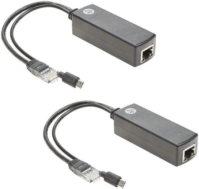 Main image of for Raspberry Pi PoE Splitter 5V [2-Pack] - Active PoE to Micro USB Adapter, IEEE 802.3af Compliant, for Tablets, Dropcam and Raspberry Pi 2/3, and More