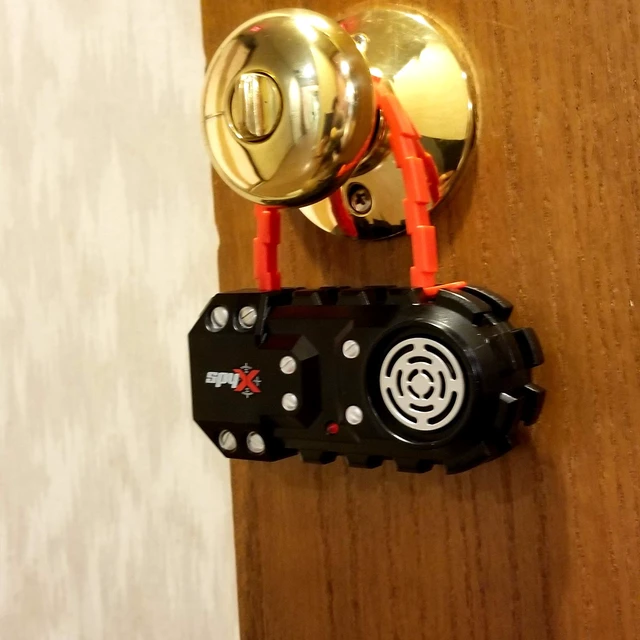 Alt view image 3 of 5 - Door Alarm - Door Monitor that Detects Motion to Protect Your Stuff & Scare Away Intruders. Motion Sensor Alarm for Kids. New Spy Gear Toy Collection. Flexible Cable Fits Any Knobs!