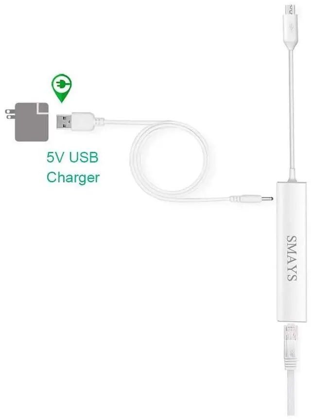 Alt view image 3 of 7 - Micro USB OTG to Ethernet Adapter with Powered Hub - Compatible with Raspberry Pi Zero, Older Android Devices, and Google Chromecast