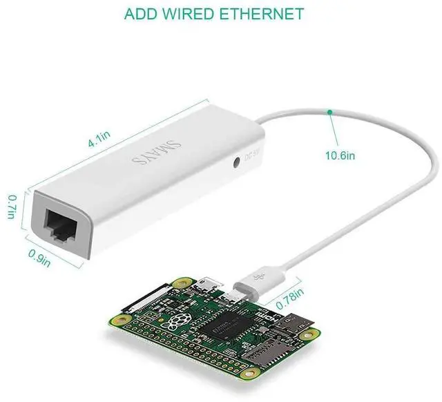 Alt view image 5 of 7 - Micro USB OTG to Ethernet Adapter with Powered Hub - Compatible with Raspberry Pi Zero, Older Android Devices, and Google Chromecast