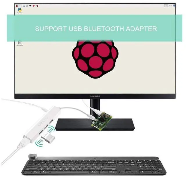 Alt view image 7 of 7 - Micro USB OTG to Ethernet Adapter with Powered Hub - Compatible with Raspberry Pi Zero, Older Android Devices, and Google Chromecast