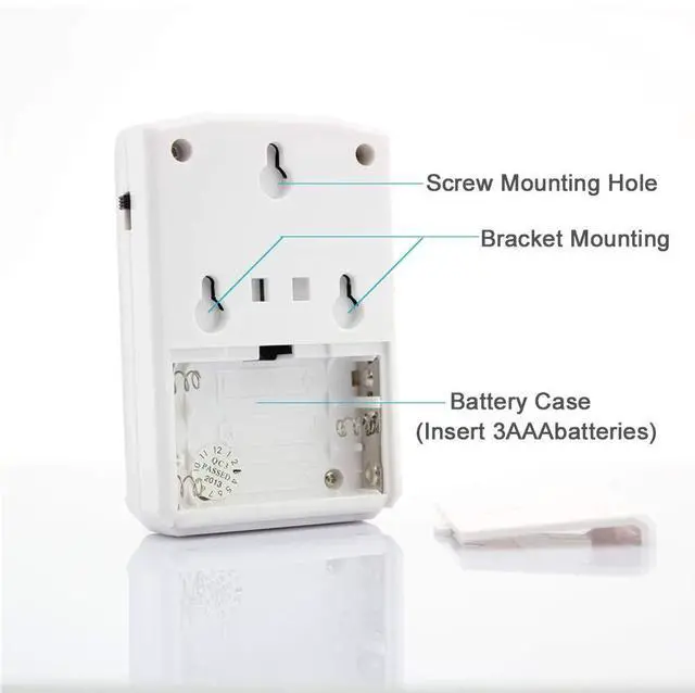 Alt view image 4 of 6 - Infrared Motion Sensor Activated Sound Speaker Built with Microphone Record one Voice for Shop Sale, Garage Door Alert, Greeting Visitor Door Chime, Security Reminder