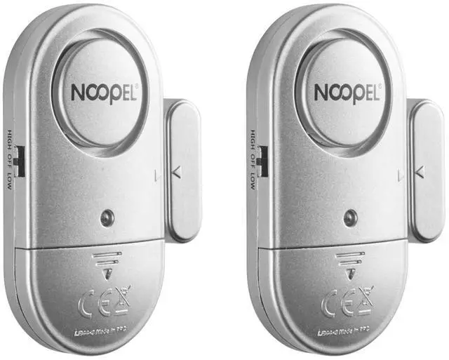 Main image of Door Alarms When Opened 2 Pack, New Version with Two Volume Levels, Window Alarm Sensors for Kids Safety Burglar Intruder Entry Alert, DIY Home Security, Battery Operated