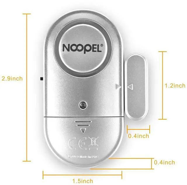 Alt view image 5 of 7 - Door Alarms When Opened 2 Pack, New Version with Two Volume Levels, Window Alarm Sensors for Kids Safety Burglar Intruder Entry Alert, DIY Home Security, Battery Operated