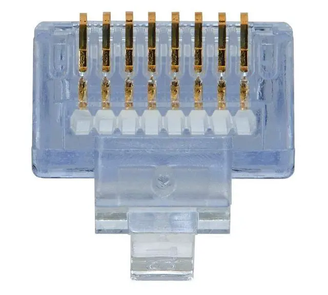 Alt view image 6 of 7 - Professional Pass-Through Network Tool Kits Network/Phone Cable Tester + RJ11/RJ12/RJ45 Crimp Crimper +50 RJ45 CAT5e Pass-through Connector Plugs Boots Network Tool Kits (PassThrough)