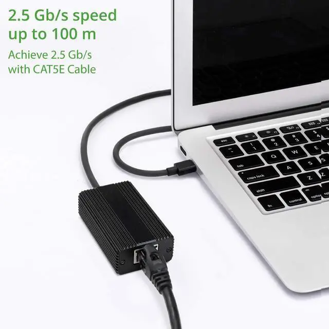 Alt view image 4 of 4 - Vszerda USB-C Type C 3.1 2.5 Gigabit Ethernet Adapter LAN RJ-45 10/100/1000/2500 (SD-ADA24064)