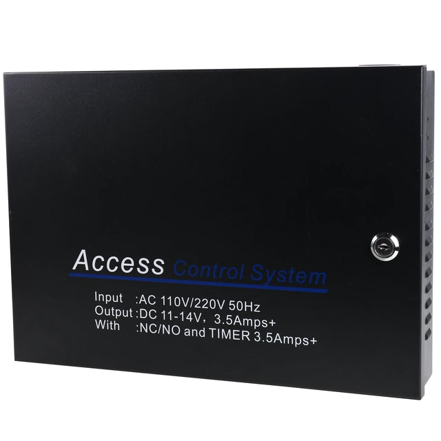 Alt view image 2 of 7 - UHPPOTE Access Control Power Supply Box 12V Output for Wiegand Board Panel | Input Voltage 110VAC, Lockable Metal Cabinet Enclosure