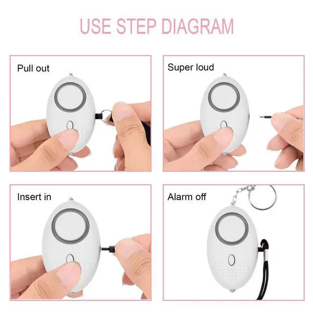 Alt view image 5 of 7 - Safe Sound Personal Alarm, 8 Pack 140DB Personal Security Alarm Keychain with LED Lights, Emergency Safety Alarm for Women, Men, Children, Elderly