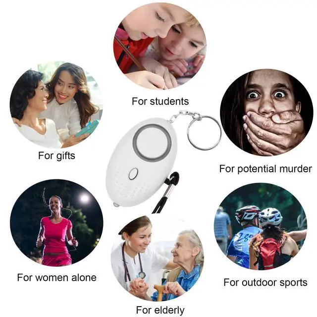 Alt view image 7 of 7 - Safe Sound Personal Alarm, 8 Pack 140DB Personal Security Alarm Keychain with LED Lights, Emergency Safety Alarm for Women, Men, Children, Elderly