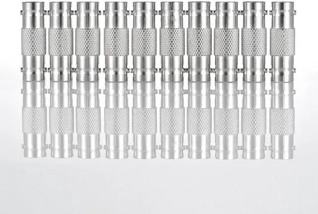 Alt view image 4 of 7 - Vszerda 20 Pack BNC Female to BNC Female CCTV Security Camera Adapter Coupler Straight Extender Connector