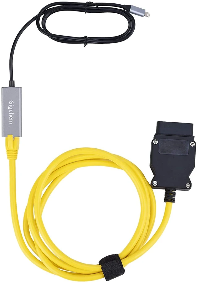 Alt view image 5 of 7 - Enet OBD2 RJ45 Cable,Ethernet 6.6ft/2M Cable RJ45 ethernet Connector Tools to OBDII Interface Cable Car Diagnostic Coding F-Series