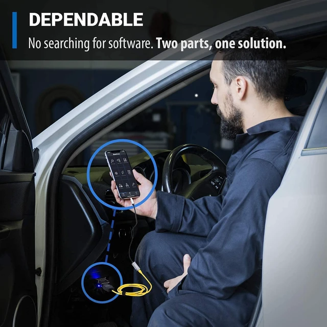 Alt view image 7 of 7 - Enet OBD2 RJ45 Cable,Ethernet 6.6ft/2M Cable RJ45 ethernet Connector Tools to OBDII Interface Cable Car Diagnostic Coding F-Series