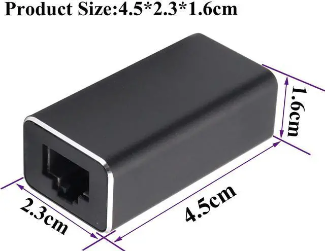 Alt view image 2 of 7 - BUCIER RJ45 Coupler, Metal Shell RJ45 Female to Female Ethernet Extension, LAN Connector Inline Network Connectors for Cat7/Cat6/Cat5e/Cat5 Ethernet Cable (2 Pack)