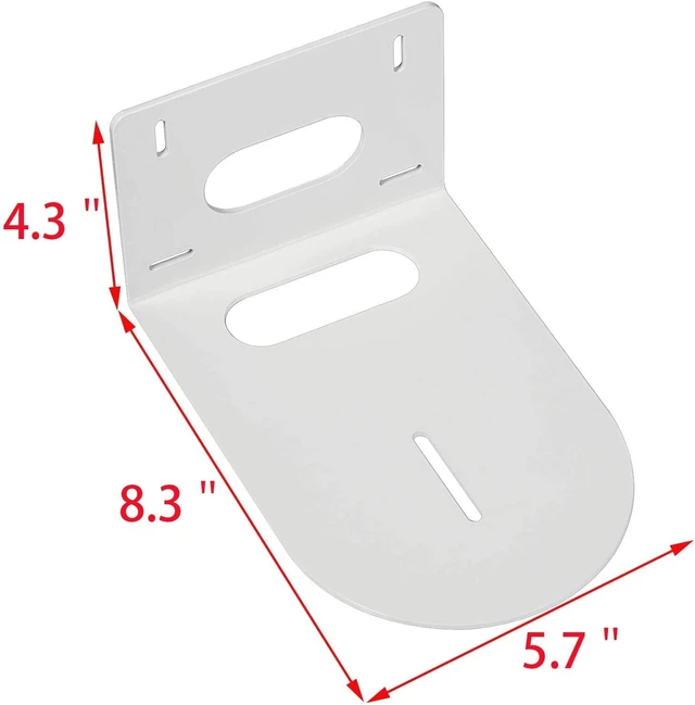 Alt view image 2 of 2 - VANROUG Camera Mounting Bracket Compatible with for HuddleCam, Various PTZ Cameras, Small Universal Wall Mount Bracket White Color