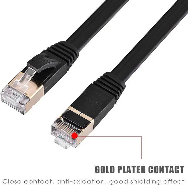 Alt view image 7 of 7 - RJ45 LAN Cable, Black Retractable LAN Network Cable, Flat Ethernet Cord for LAN Network