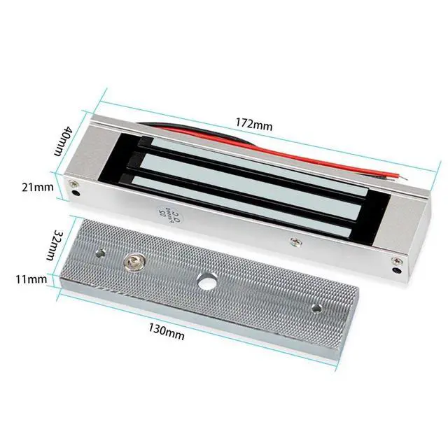 Alt view image 6 of 7 - HFeng IP68 Waterproof Outdoor Door Access Control System Kit RFID Access Control Keypad Touch Panel + 180KG/350lbs Electric Magnetic Lock + Power Supply +10pcs Keyfobs