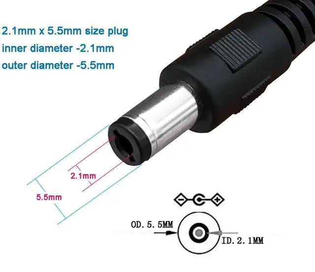 Alt view image 2 of 5 - 12 Pack DC Power Cable 12v DC Power Plug Cord Male Connectors 2.1mm x 5.5mm DC Pigtail Adapter Barrel Jack Socket Wire for CCTV Security Camera,DVR,Car Rearview Monitor System Video,LED Strip Light