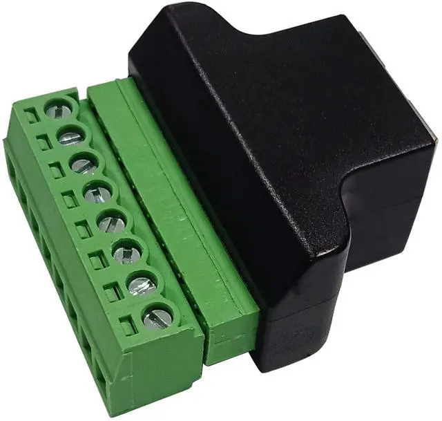 Alt view image 6 of 7 - Vszerda RJ45 Female Plug to 8P 8C Female Bolt Screw Type terminals Ethernet Net Network Plug Cable for AV CCTV UTP DVR Cat5 Cat5e Cat6 Cat7 in-Line Coupler 300V 8A(2 Pack/F)