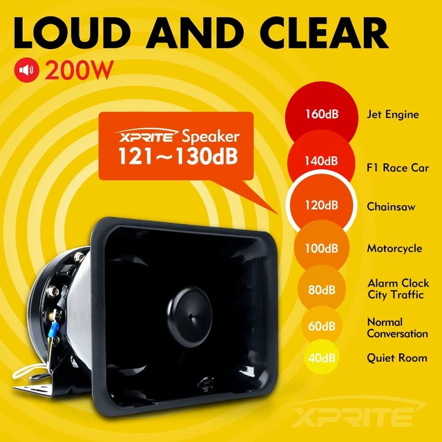 Alt view image 2 of 4 - Compact 200 Watt High Performance Siren Speaker (Capable with Any 100-200 Watt Siren)