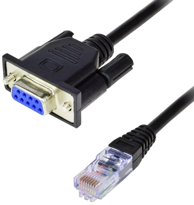 Main image of RJ45 to RS232, DB9 9-Pin Serial Port Female to RJ45 Cat5 Ethernet LAN Console 3.3Ft