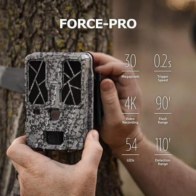 Alt view image 2 of 7 - FORCE-PRO Trail Camera 30MP Photo 4K HD Video w/ 54 Low-Glow LEDs for Image Quality Day or Night, 90 Flash Range, 110 Detection Range, LCD Setup Screen | NON-Cell cameras for hunting