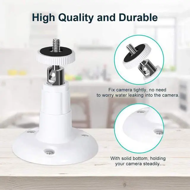 Alt view image 4 of 7 - 2 Pack Camera Wall Mount for R-ing Stick Up Cam & Outdoor Cam Plus, White