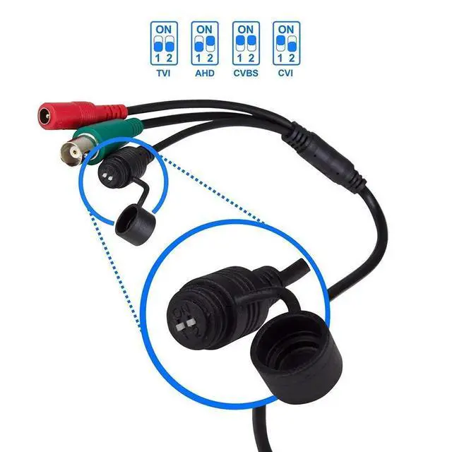 Alt view image 7 of 7 - Real HD 2MP Dome TVI AHD CCTV Surveillance Security Camera, 2.8mm 100° Wide Viewing Angle, 1080P Dome Camera, 65ft Night Vision, Outdoor, Compatible with Analog TVI AHD CVI DVR, Full Metal Housing