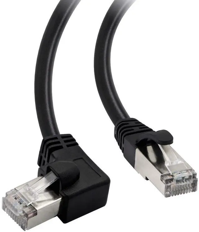 Main image of BUCIER Cat5 Ethernet Cable,RJ45 Male to Male 90 Degree Internet Network LAN Cable Patch Cord for PC, Router, Modem, Printer, Xbox, PS4-1.5FT (Angle Right)